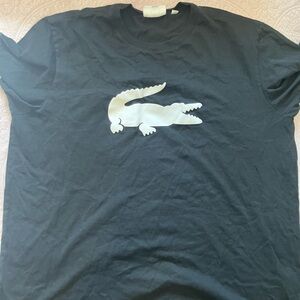 Men’s Black lacoste white alligator shirt